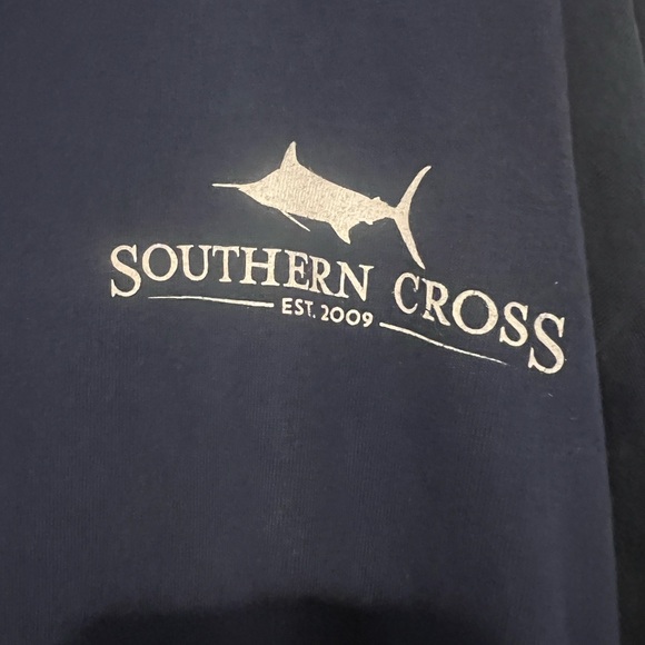 Men’s Large Long Sleeve Navy Blue Southern Cross T shirt - Picture 3 of 5